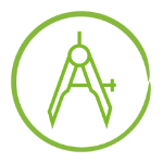 Math compass icon