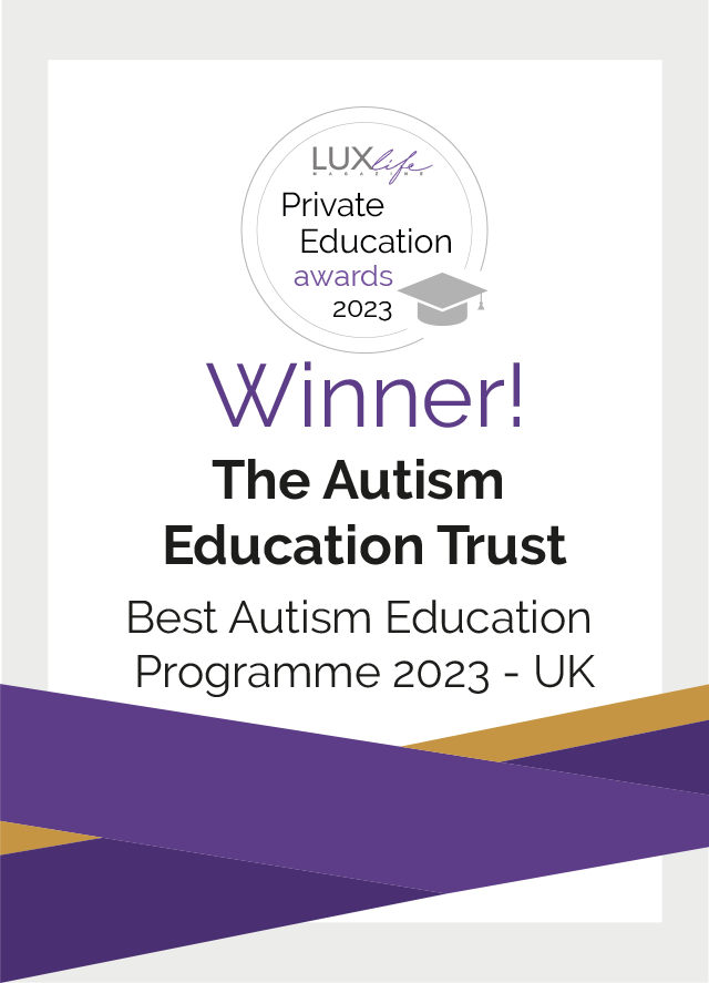 Winner! The Autism Education Trust, Best Autism Education Programme 2023 - UK
