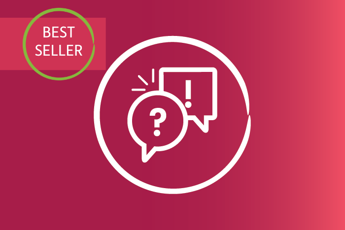 A graphic with two speech bubbles - one with a question mark, and another with an exclamation point.